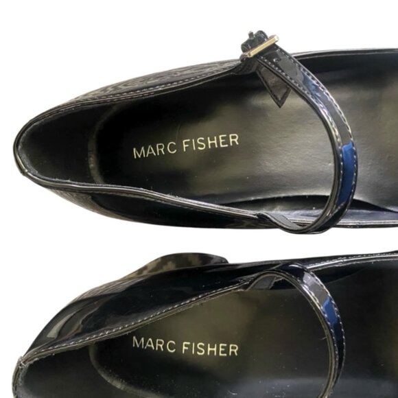 Marc Fisher Palie Black Patent Square Toe Mary Jane 8.5 - Picture 7 of 7